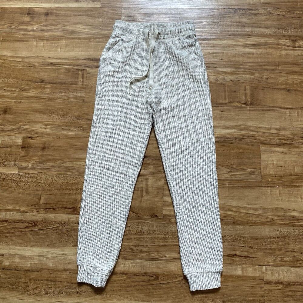 OFFLINE by Aerie XS Cream Textured Snowday Joggers High Rise Thick Cozy Lounge